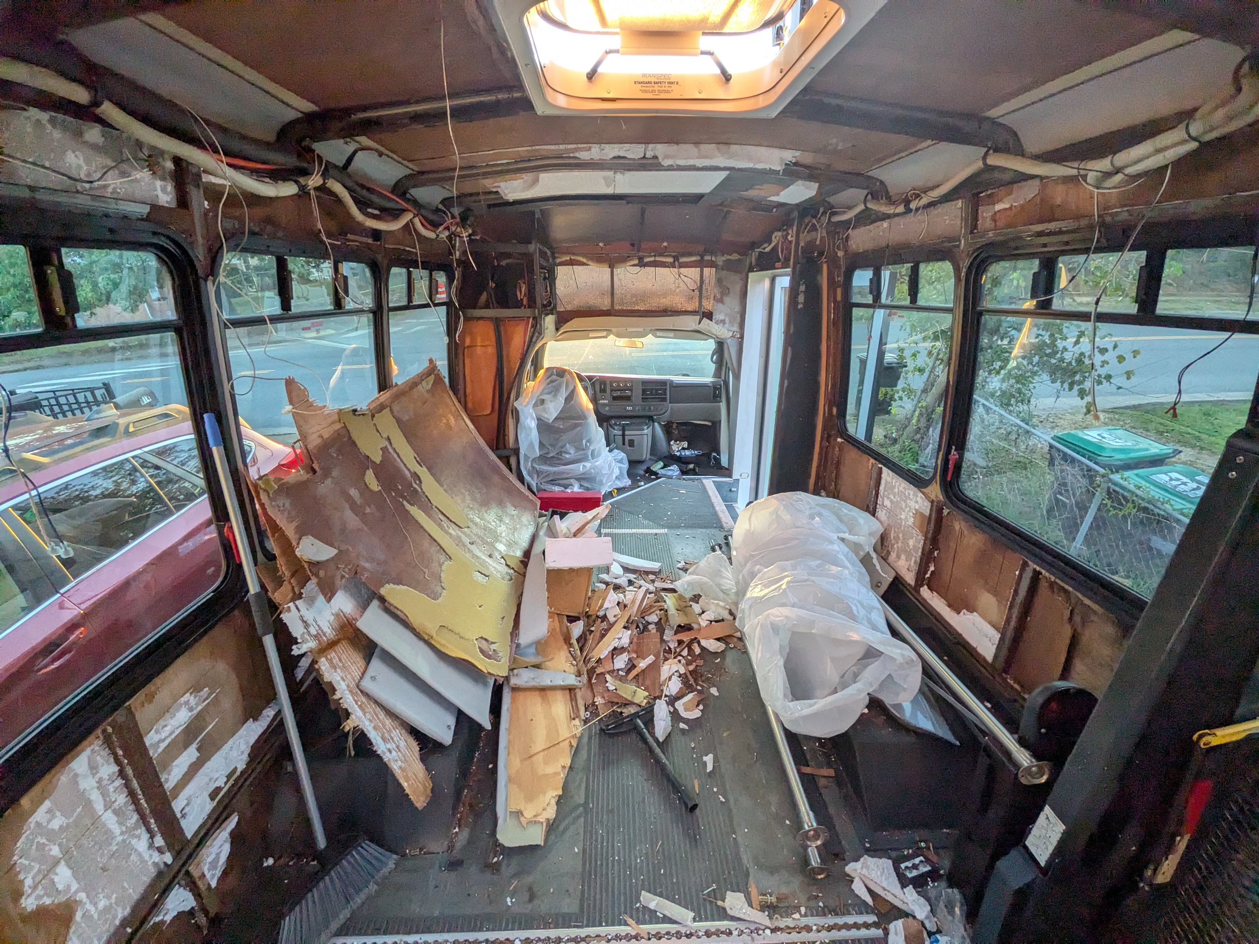 Interior debris mid-strip