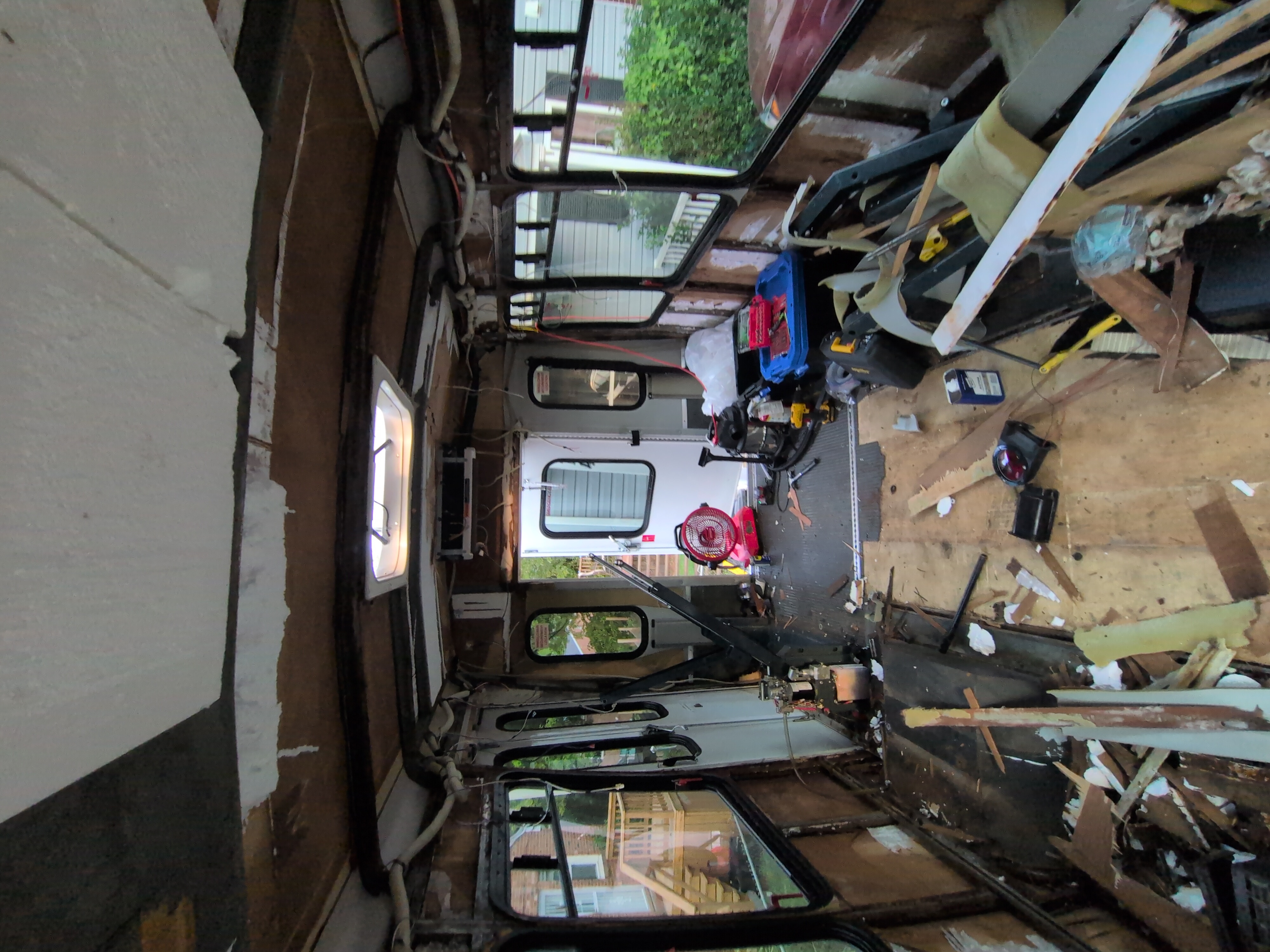 Stripped frame and original wiring